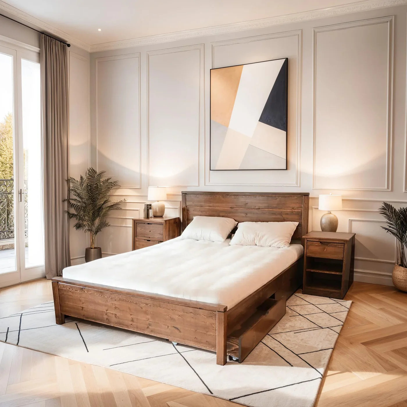 Le Kamouraska - Lit Naturel Avec Tiroirs (en option)