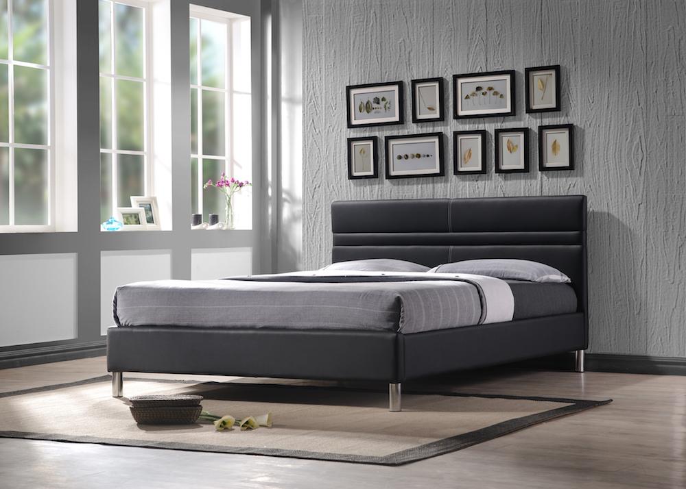 Base-De-Lit-simili-cuir-vinyle-Gris